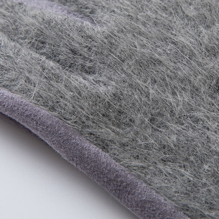 Women's Artificial Rabbit Fur Suede Patchwork Leather Gloves - image 5