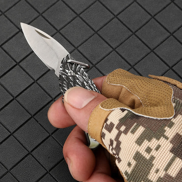 Mini EDC Tool Eagle Hidden Folding Knife Pendant Necklace - image 4
