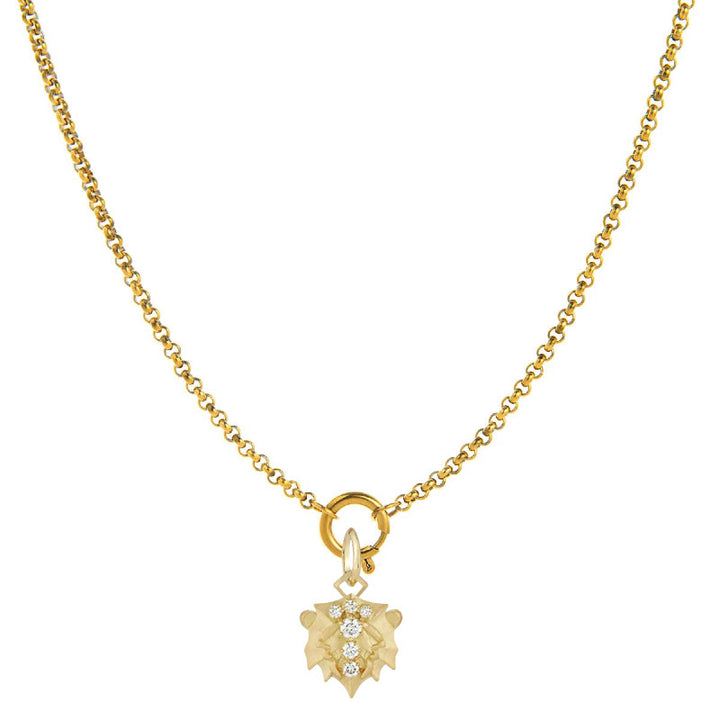 Diamond-Embellished Zodiac Symbol Necklace - Leo - image 5