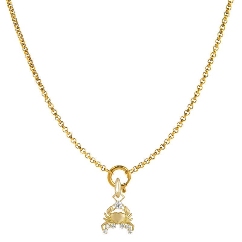 Diamond-Embellished Zodiac Symbol Necklace - Cancer - image 4