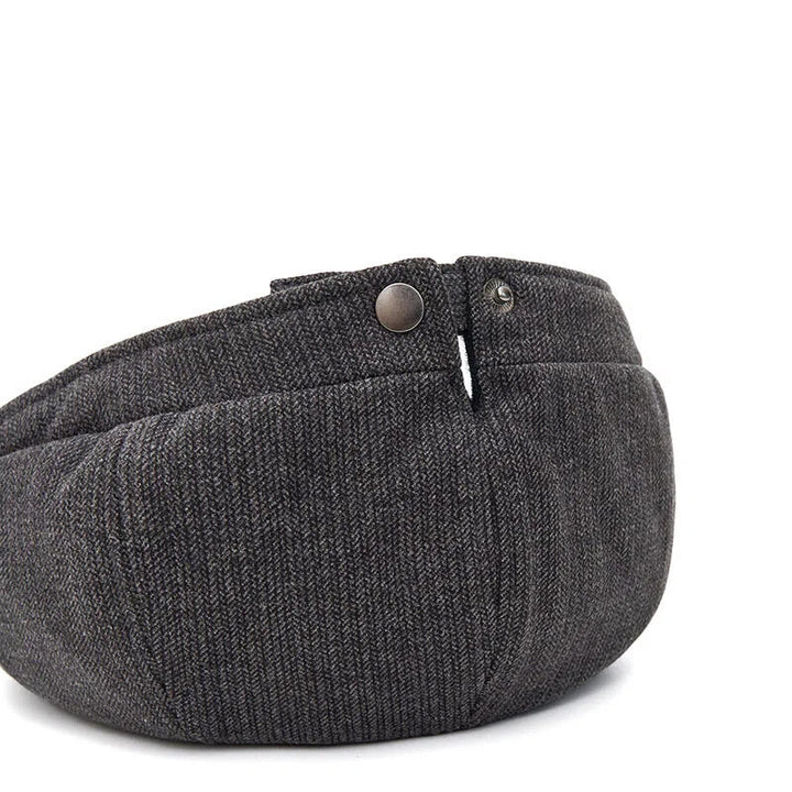 Winter Retro Knit Texture Contrast Brim Men's Beret Hat - image 5