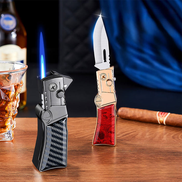 2 In 1 Portable Multifunctional Folding Knife Lighter - image 1