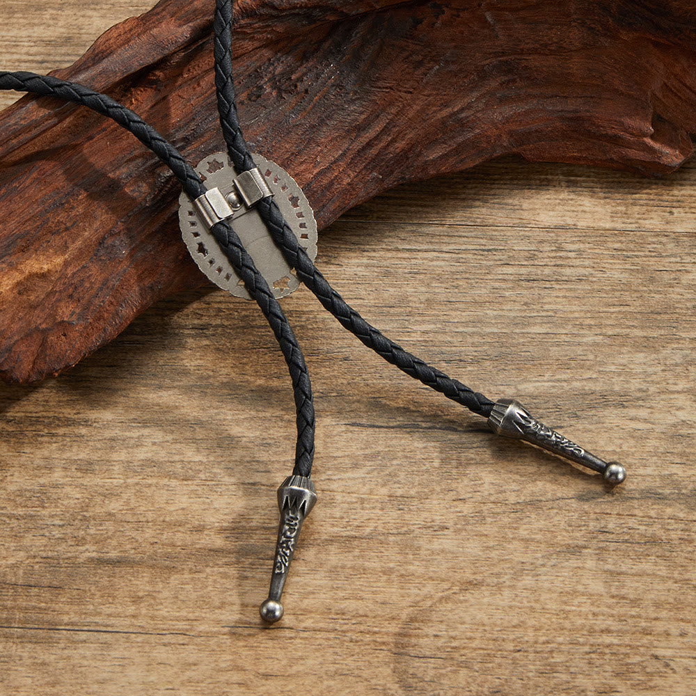 Assorted Natural Gemstone Retro Metal Frame Bolo Ties - image 8