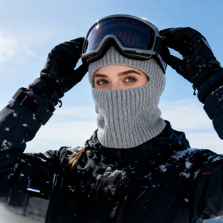 360° Wrap Windproof Knitted Full-Face Winter Beanie Hat - image 6