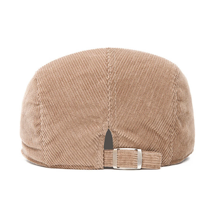 Street Style Chic Contrast Patch Corduroy Beret Hat - image 7