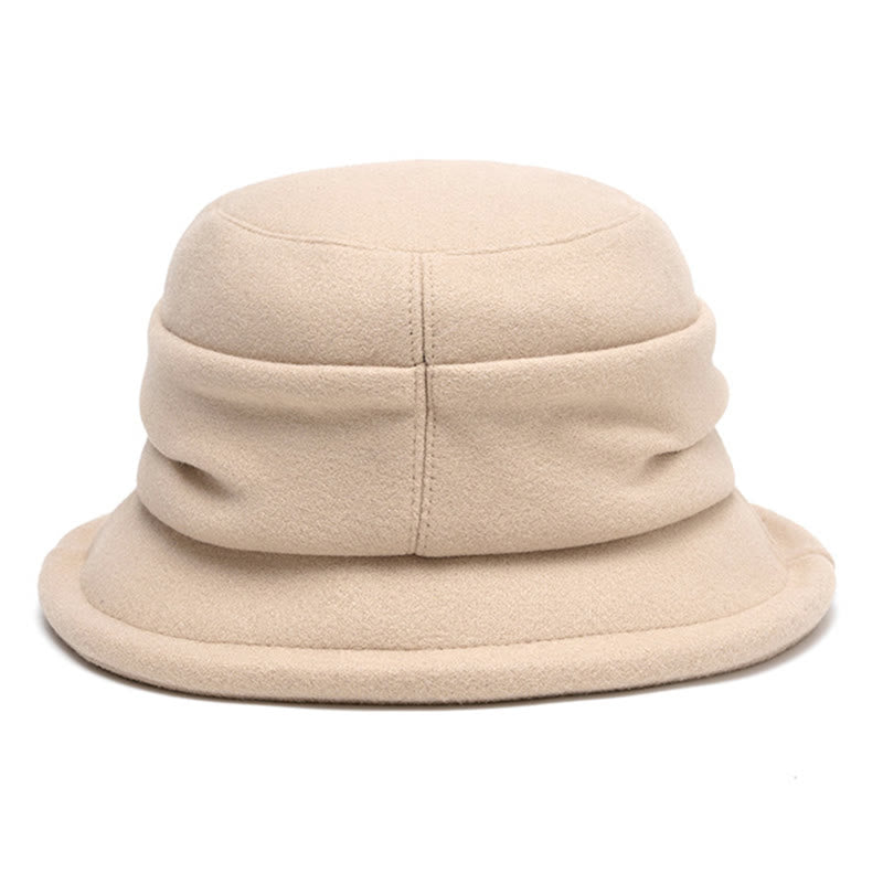 Women's Bowknot Decor Soft Felt Bucket Hat - image 4