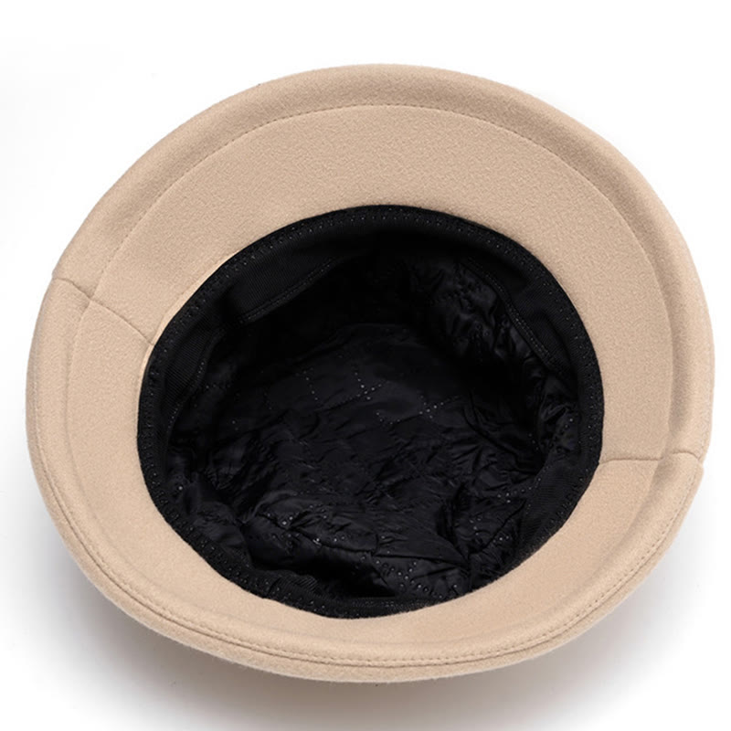 Women's Bowknot Decor Soft Felt Bucket Hat - image 6