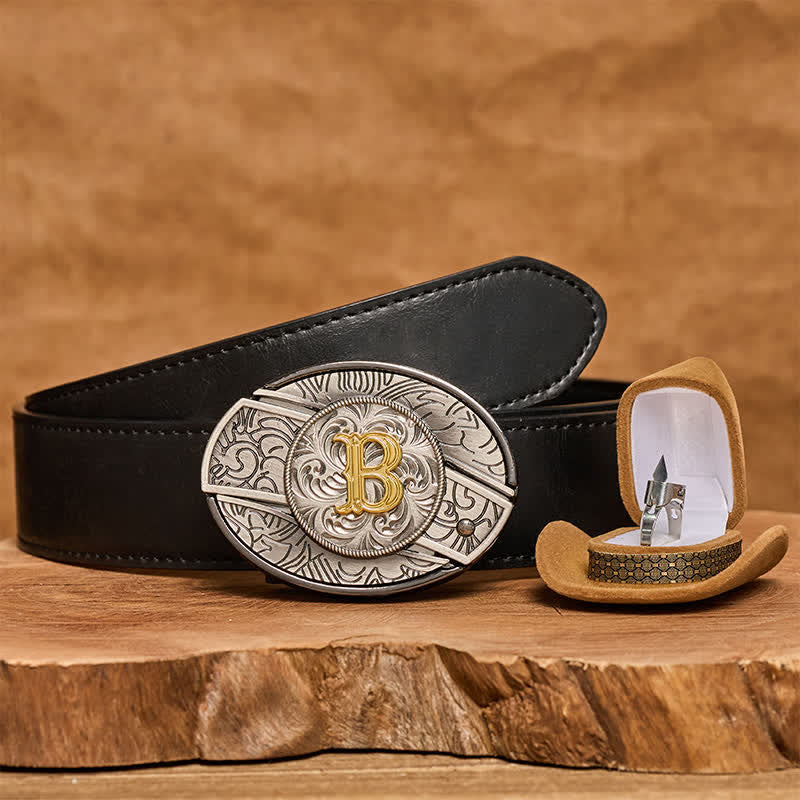 Initial Letter DIY Hidden Knife Belt Buckle Functional Ring Bundle Set - image 3