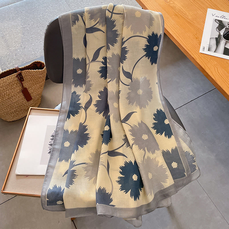 Women's Chic Floral Print Multi-Color Versatile Lightweight Scarf - image 1