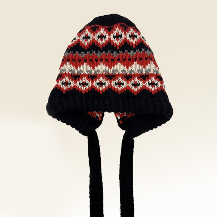 Dual-Purpose Women's Retro Patterned Knitted Hat Crossbody Bag - Style #4 - Adjustable (About 20 7/8"-23 5/8") - image 7