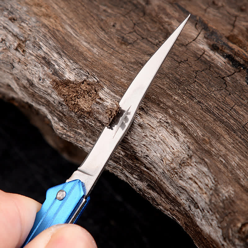 Mini Camping Folding Key-Shaped Knife Keychain - image 6