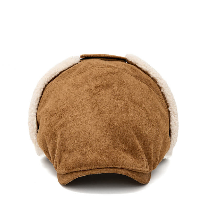 Men's Trendy Cozy Suede Beret Hat With Earmuffs - image 2