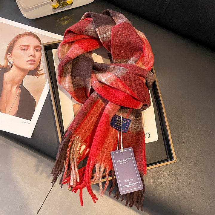 Women's Soft Plush Classic Plaid Cozy Winter Scarf - Style #1 - image 0