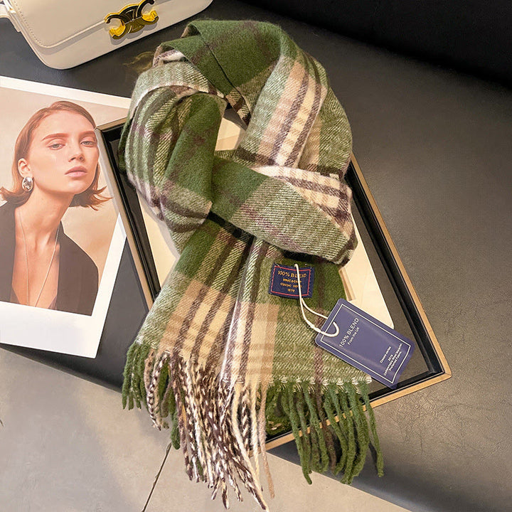 Women's Soft Plush Classic Plaid Cozy Winter Scarf - Style #5 - image 4