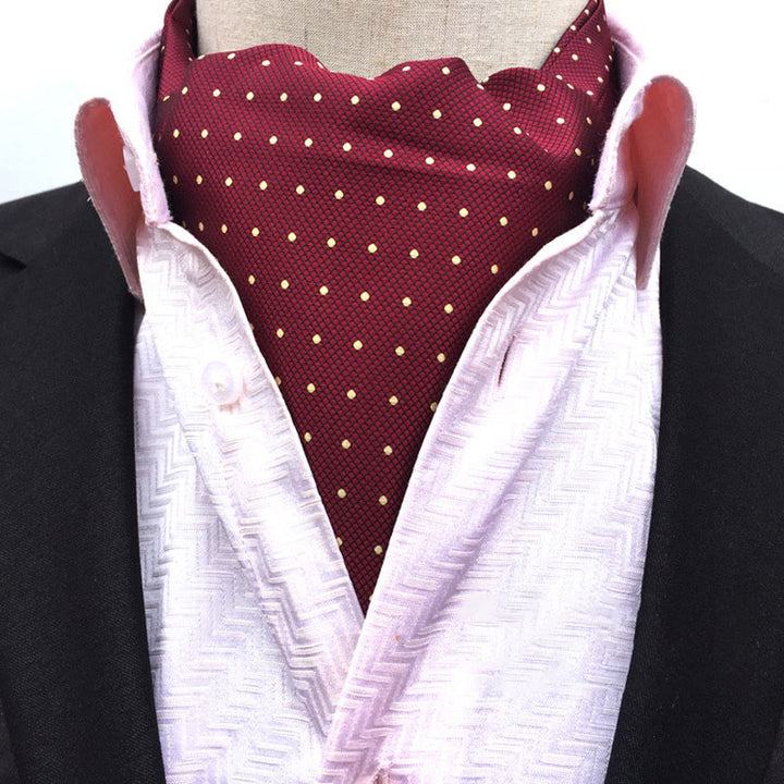 Men's Retro Geometric Floral Print Multi-Color Scarf Cravat - Style #12 - image 12