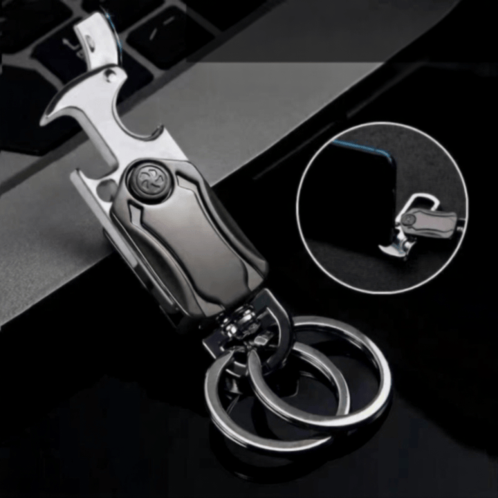 EDC-Tool Small Knife Bottle Opener Gyro Keychain - image 2