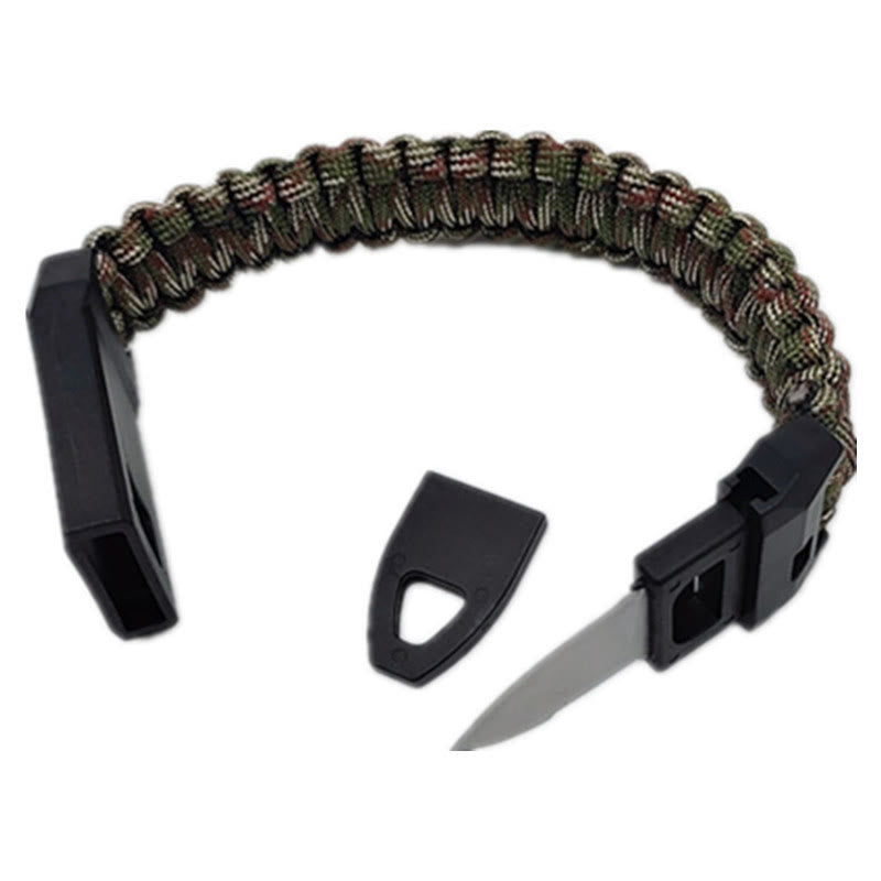 Outdoor Survival Whistle Woven Bracelet With Knife - Style #8 - image 9