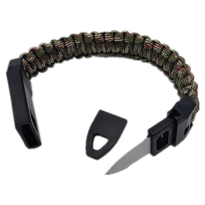 Outdoor Survival Whistle Woven Bracelet With Knife - Style #8 - image 9