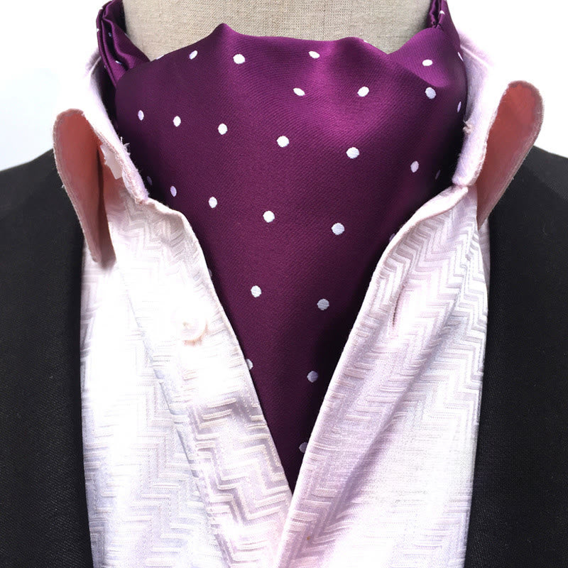 Men's Retro Geometric Floral Print Multi-Color Scarf Cravat - Style #16 - image 16