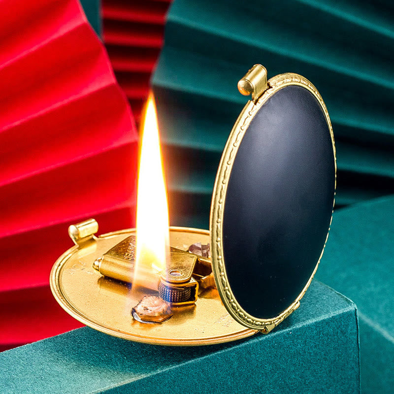 Creative Ladies Powder Box Refillable Kerosene Lighter - image 1