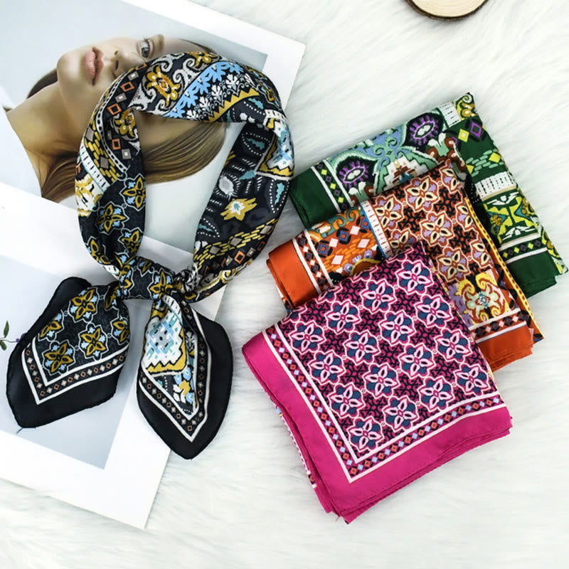 Women's Stylish Colorful Paisley Print All Season Lightweight Square Scarf - image 9