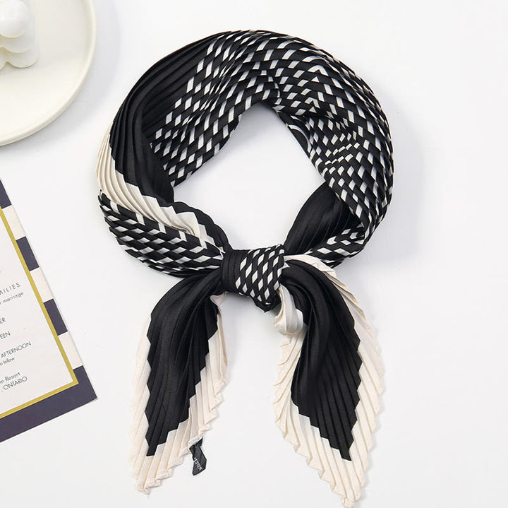 Women's Pleated Artistic Pattern Lightweight Flowy All-Season Scarf - Style #17 - image 18