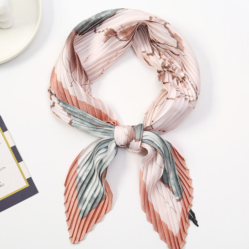 Women's Pleated Artistic Pattern Lightweight Flowy All-Season Scarf - Style #19 - image 20