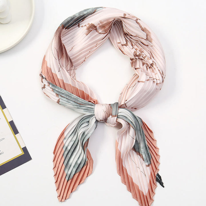 Women's Pleated Artistic Pattern Lightweight Flowy All-Season Scarf - Style #19 - image 20