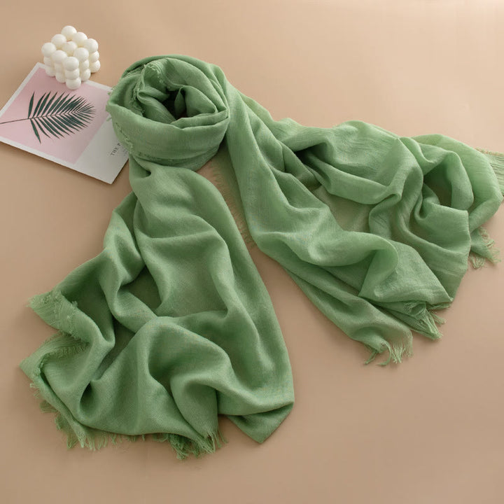 Women's Cloud-Soft Lightweight Breathable Multi-Color Versatile Fringed Scarf - Style #12 - image 11