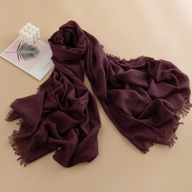Women's Cloud-Soft Lightweight Breathable Multi-Color Versatile Fringed Scarf - Style #30 - image 29