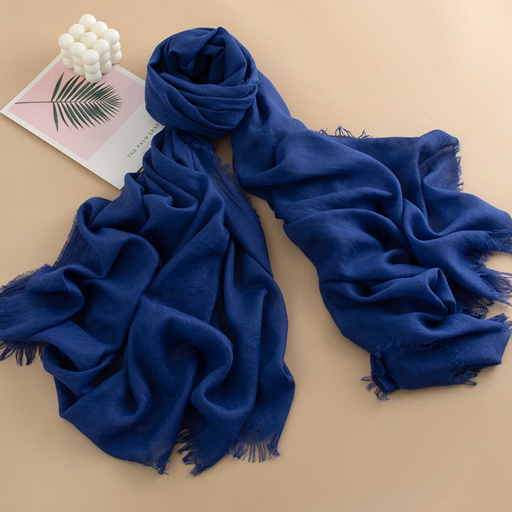 Women's Cloud-Soft Lightweight Breathable Multi-Color Versatile Fringed Scarf - Style #29 - image 28