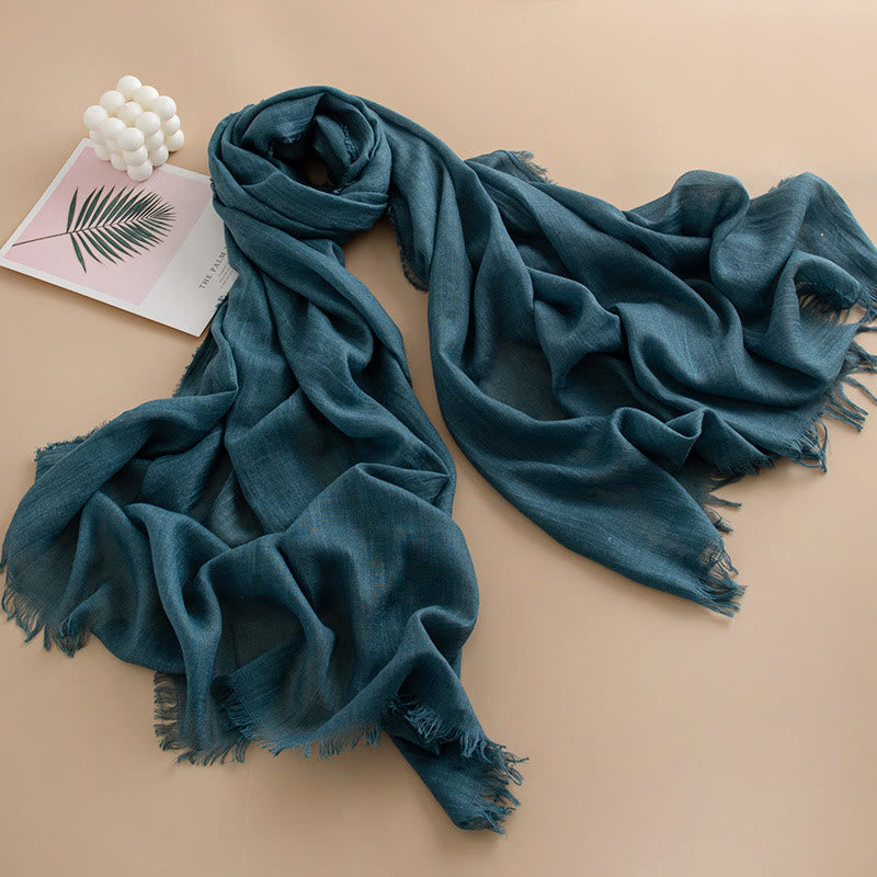 Women's Cloud-Soft Lightweight Breathable Multi-Color Versatile Fringed Scarf - Style #4 - image 3