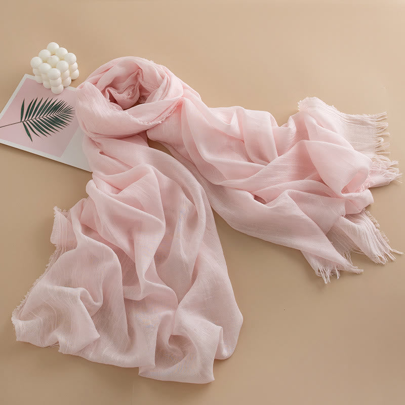 Women's Cloud-Soft Lightweight Breathable Multi-Color Versatile Fringed Scarf - Style #14 - image 13