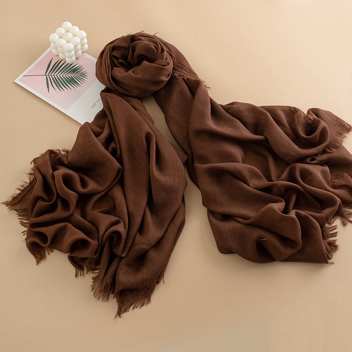 Women's Cloud-Soft Lightweight Breathable Multi-Color Versatile Fringed Scarf - Style #25 - image 24