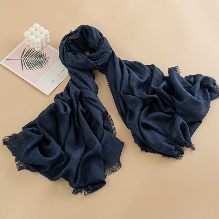 Women's Cloud-Soft Lightweight Breathable Multi-Color Versatile Fringed Scarf - Style #3 - image 2