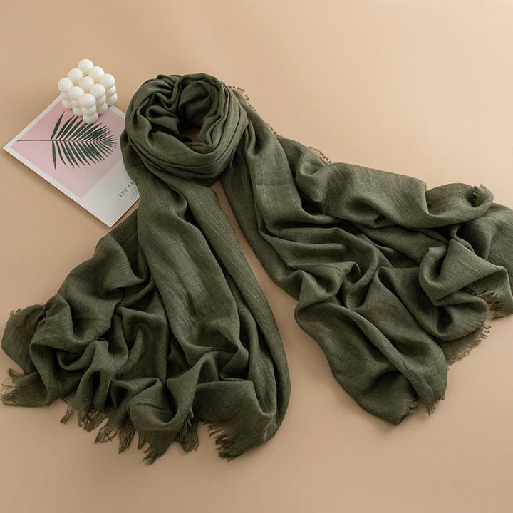 Women's Cloud-Soft Lightweight Breathable Multi-Color Versatile Fringed Scarf - Style #16 - image 15