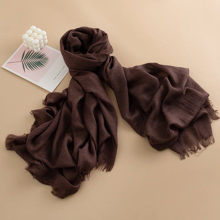 Women's Cloud-Soft Lightweight Breathable Multi-Color Versatile Fringed Scarf - Style #26 - image 25