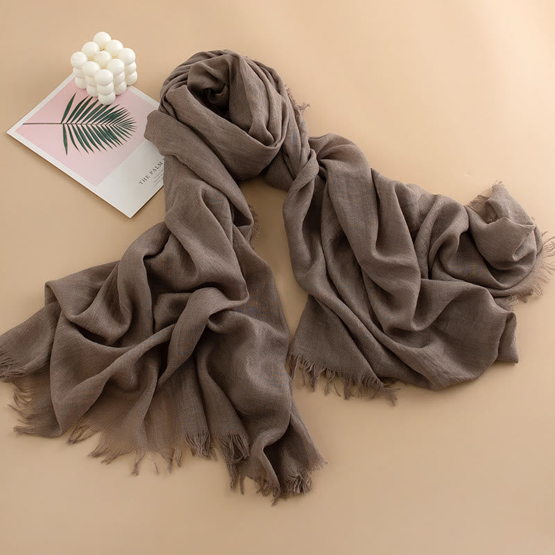 Women's Cloud-Soft Lightweight Breathable Multi-Color Versatile Fringed Scarf - Style #24 - image 23