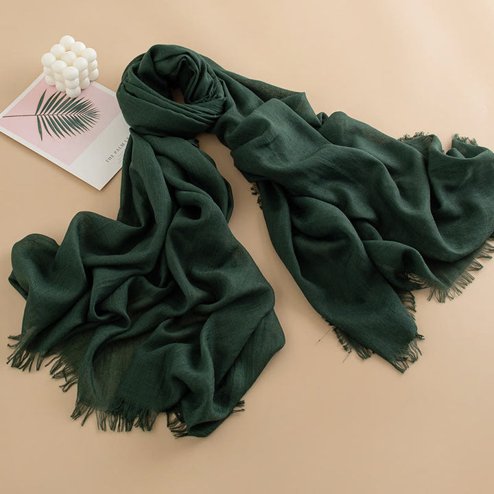 Women's Cloud-Soft Lightweight Breathable Multi-Color Versatile Fringed Scarf - Style #18 - image 17
