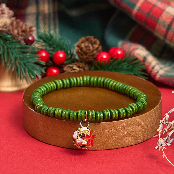 6Pcs Green Christmas Bead Pendant Bracelet Set - image 7