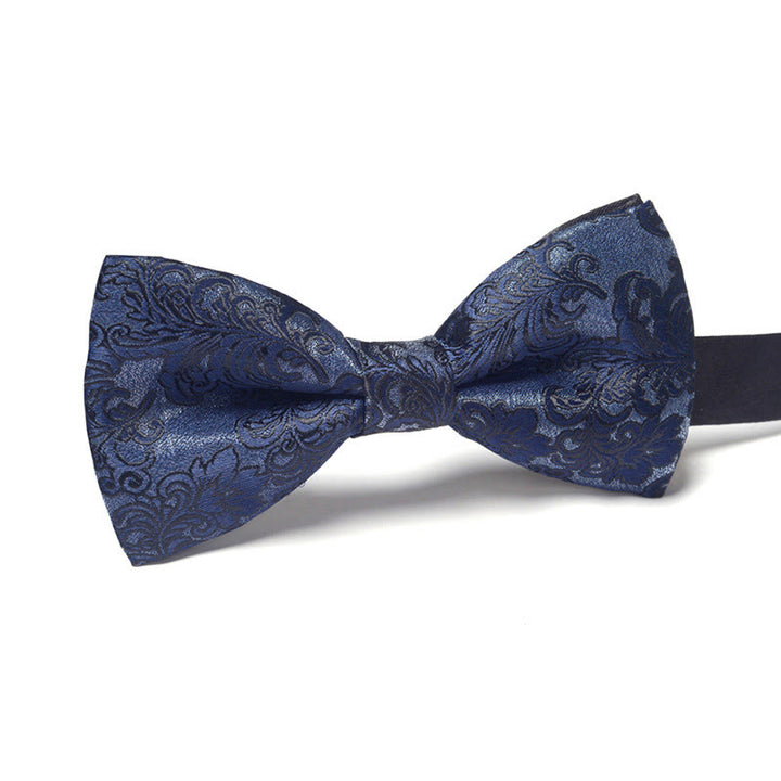 Men's Elegant Refined Sophisticated Stylish Dual-pattern Accented Formal Bow Tie - Style #14 - image 14