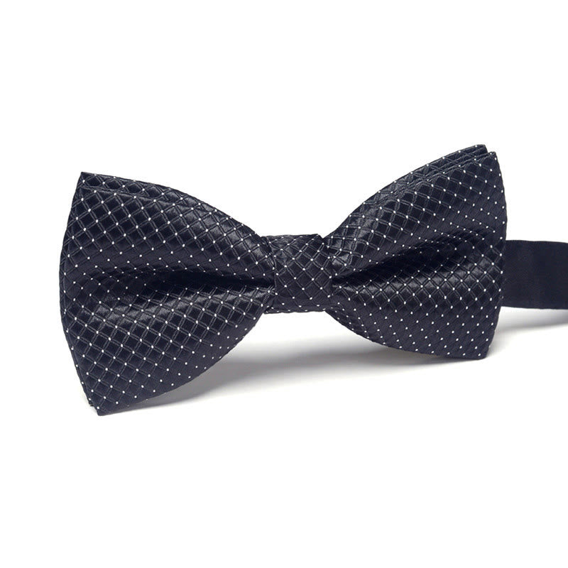 Men's Elegant Refined Sophisticated Stylish Dual-pattern Accented Formal Bow Tie - Style #15 - image 15