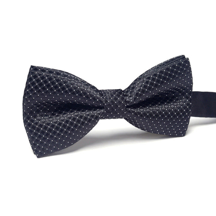 Men's Elegant Refined Sophisticated Stylish Dual-pattern Accented Formal Bow Tie - Style #15 - image 15
