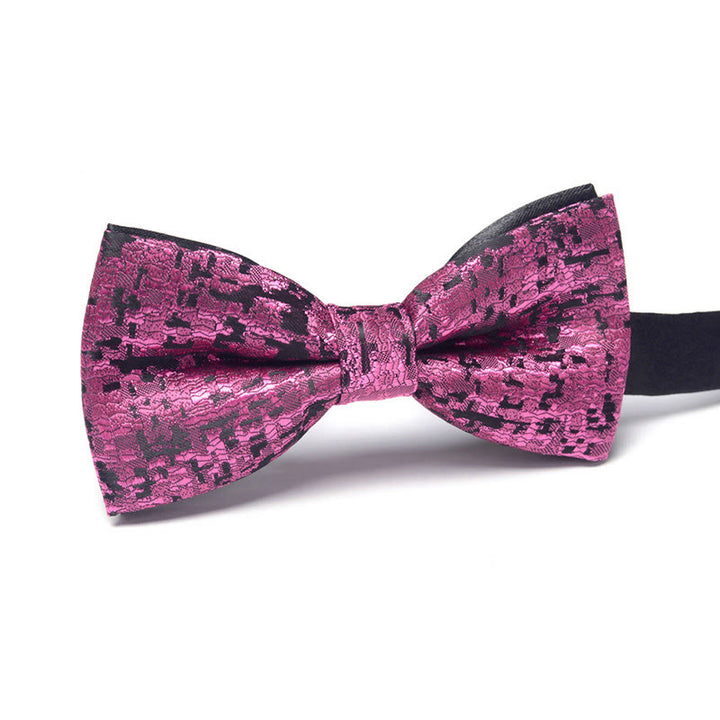 Men's Elegant Refined Sophisticated Stylish Dual-pattern Accented Formal Bow Tie - Style #6 - image 6