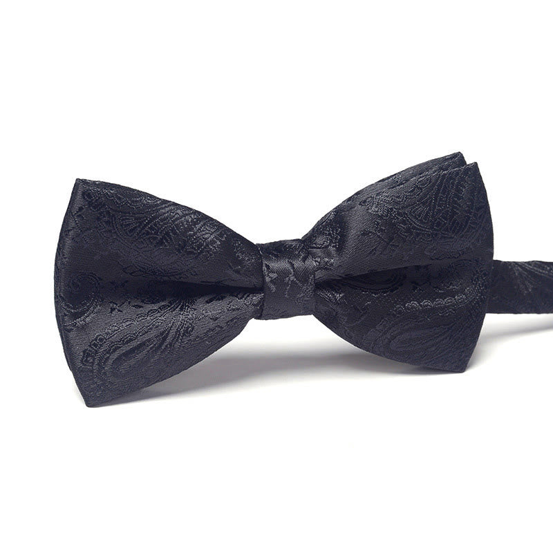 Men's Elegant Refined Sophisticated Stylish Dual-pattern Accented Formal Bow Tie - Style #17 - image 17