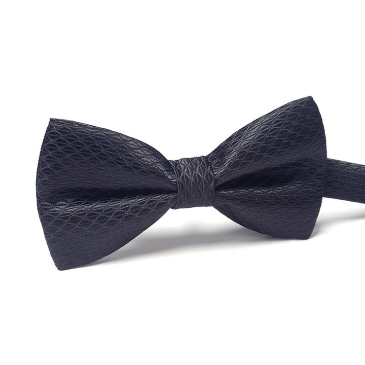 Men's Elegant Refined Sophisticated Stylish Dual-pattern Accented Formal Bow Tie - Style #16 - image 16