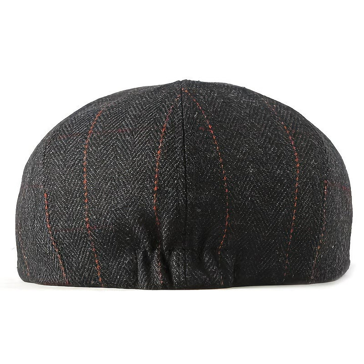 Men's Elegant Retro Herringbone Pattern Newsboy Beret Hat - image 3
