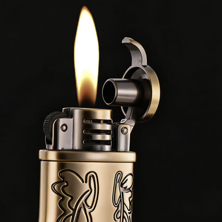 Bronze Cowboy Boot-Shaped Refillable Kerosene Lighter - image 1