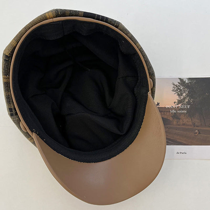 Women's Exquisite Retro Plaid Newsboy Beret Hat - image 8