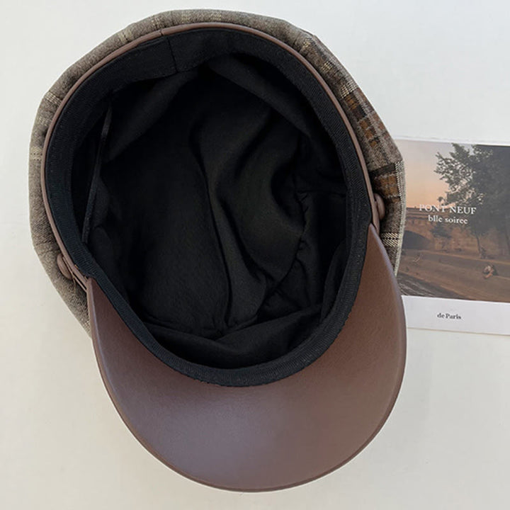 Women's Exquisite Retro Plaid Newsboy Beret Hat - image 2